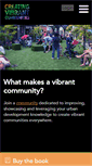 Mobile Screenshot of creatingvibrantcommunities.org